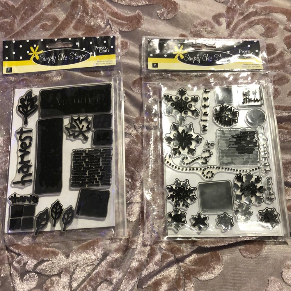 window sticky stamps. winter and autumn decal.